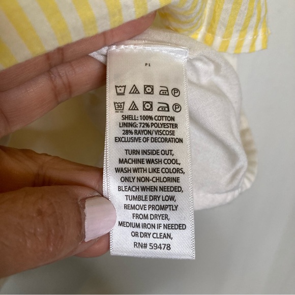 Tahari Lemon Slice Girls Dress Soft Cotton Tiered Flowy Size 4T - Picture 13 of 14